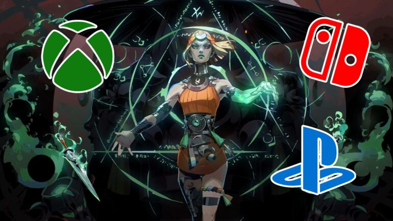 Hades 2 art with console logos