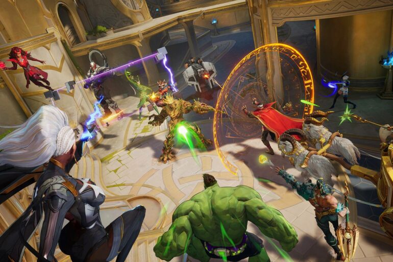 Marvel Rivals characters battle