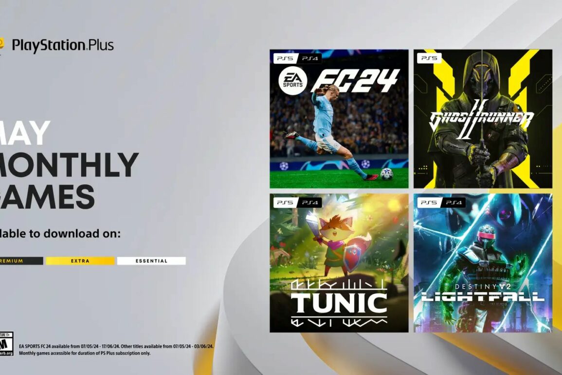 PlayStation Plus May Games Feature EA Sports FC 24, Ghostrunner 2, Tunic, & Destiny 2: Lightfall