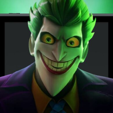 Joker in MultiVersus with a switch behind him