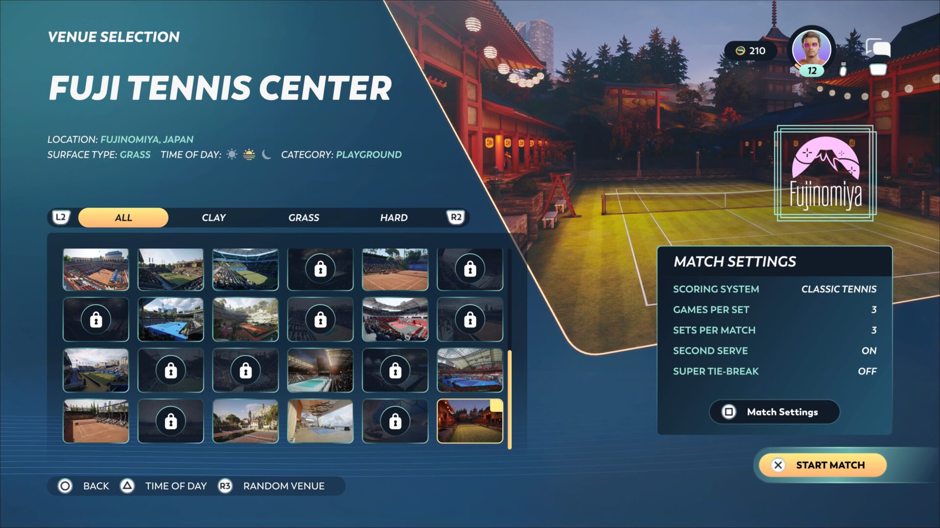 TopSpin 2K25 Fuji Tennis Center Stadium