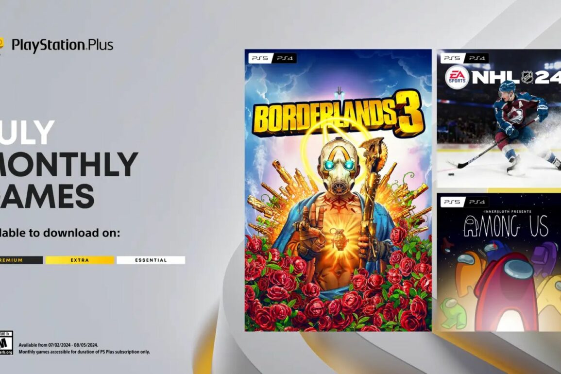 PlayStation Plus July Games Feature Borderlands 3, NHL 24 & Among Us