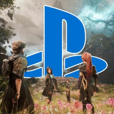 Clair Obscur: Expedition 33 gameplay with the PlayStation logo in the background