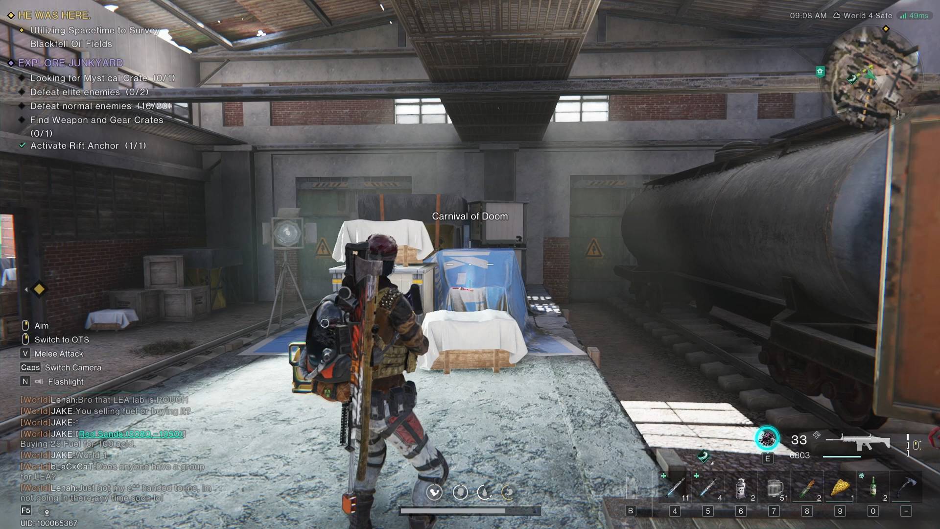 Once Human carnival of doom area to interact