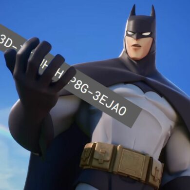 Batman holding a MultiVersus code
