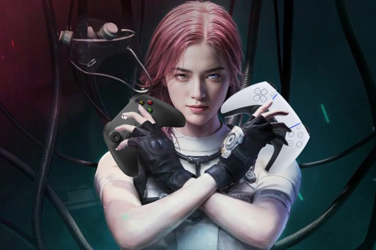 Once Human character holding controllers