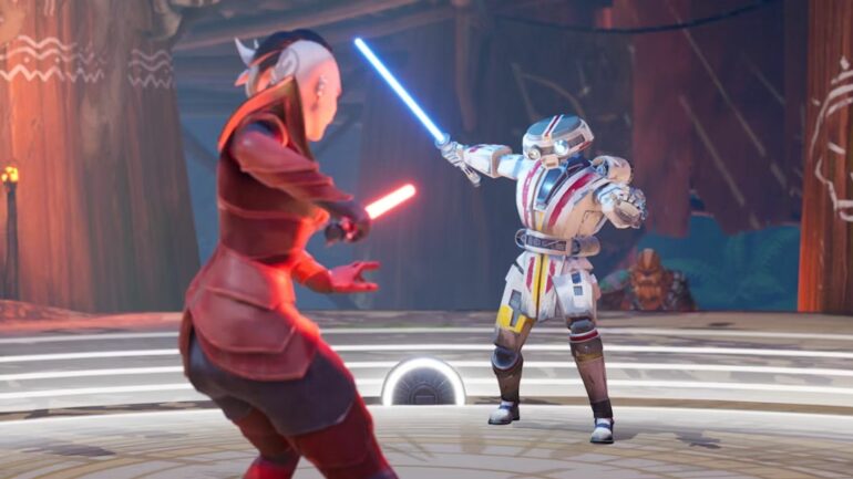 Jedi and Sith fighting in Star Wars: Hunters