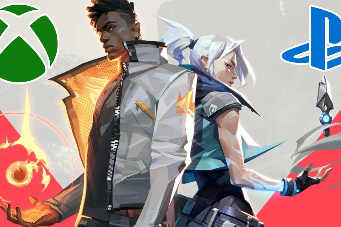 Valorant key art with console logos
