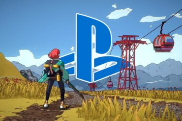 Dungeons of Hinterberg gameplay with the playstation logo behind it